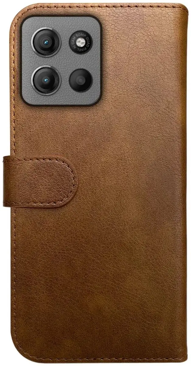 Rosso Element Wallet Book Case 210018 - Motorola Moto G15/G15 Power - 3 Pasjes - Bruin