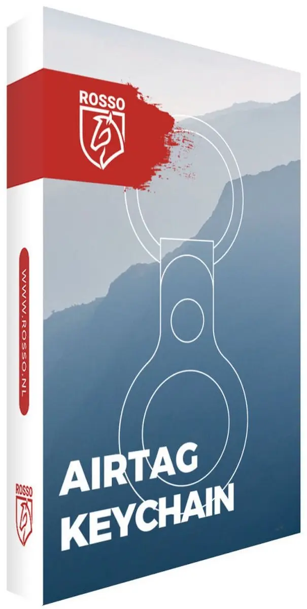Rosso Element Hoesje Apple AirTag Blauw - 2 Stuks