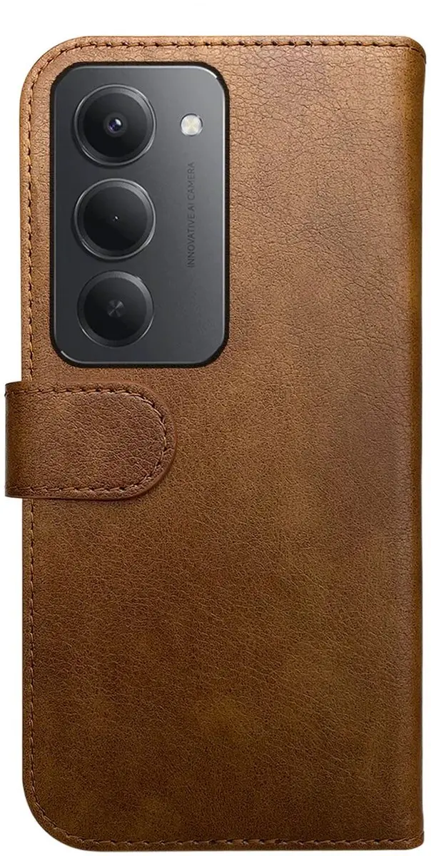 Rosso Element Wallet Book Case Xiaomi Redmi 15 5G - 3 Pasjes - Bruin