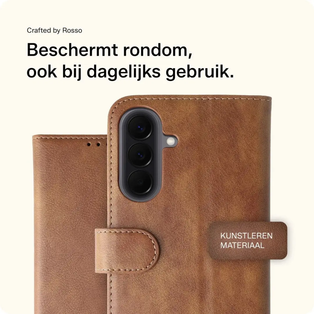 Rosso Element 249729 Hoesje Samsung Galaxy A57 - 3 Pasjes - Bruin