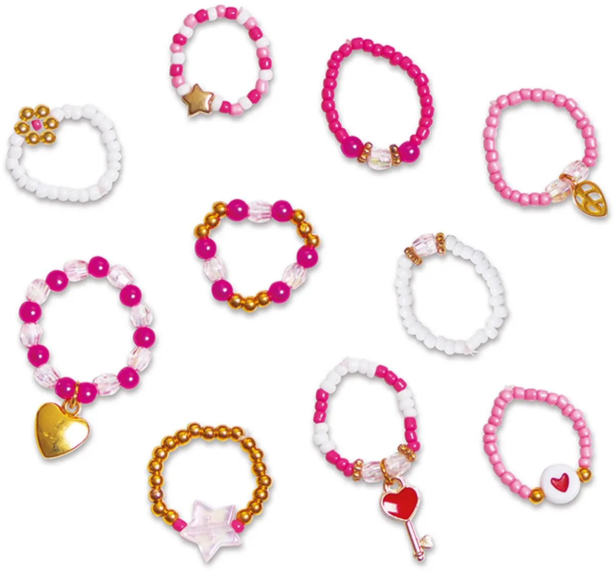 Janod Les Ateliers Bijoux 10 Ringen Set - Multicolor