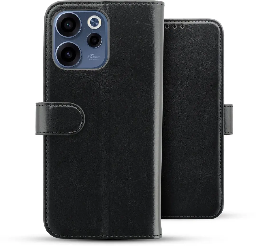 Rosso Element Wallet Book Case Oppo Reno 15 Pro - 3 Pasjes - Zwart - afbeelding 6 van 6