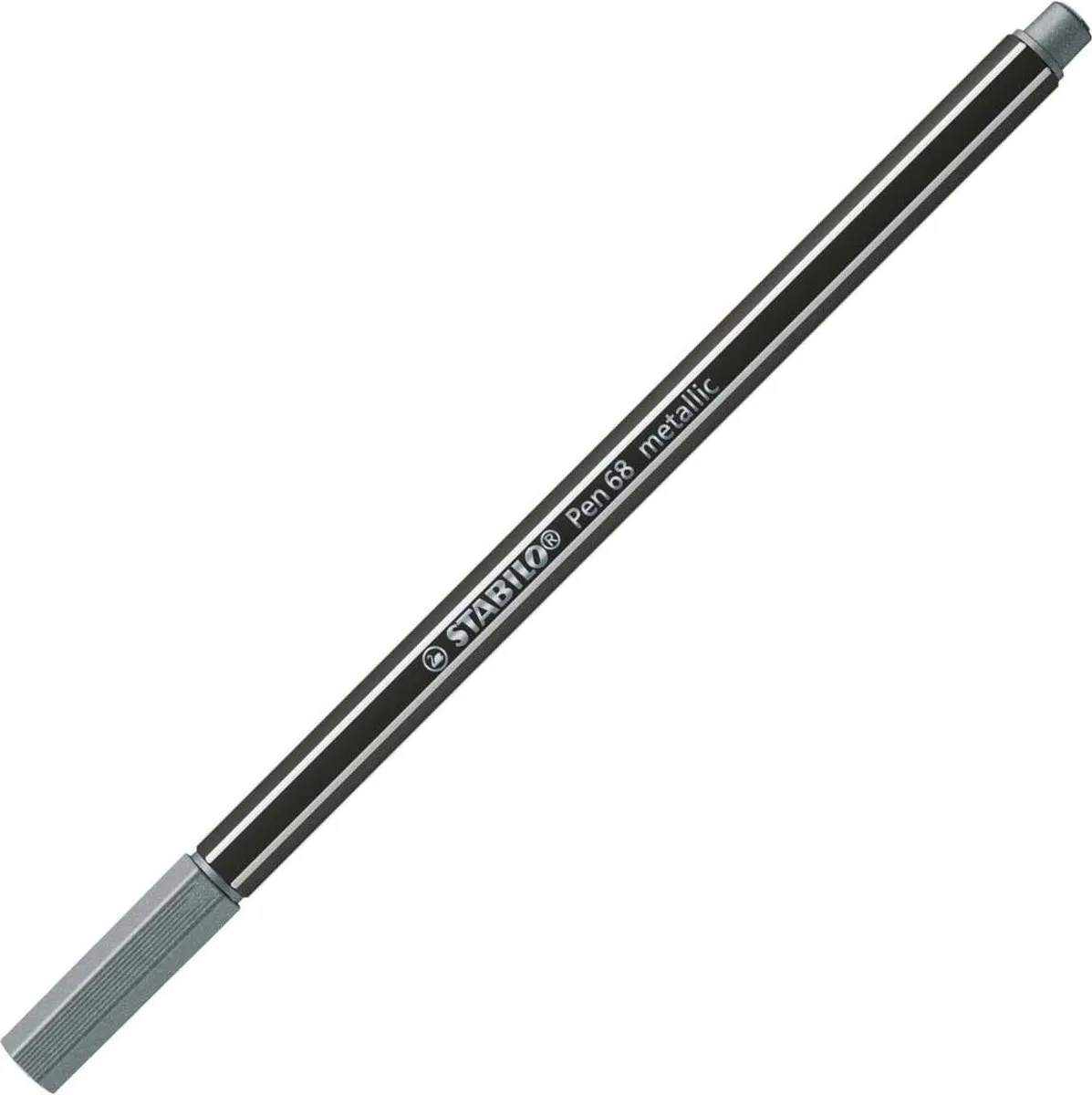 STABILO Pen 68 Metallic Viltstift - Zilver - afbeelding 6 van 6