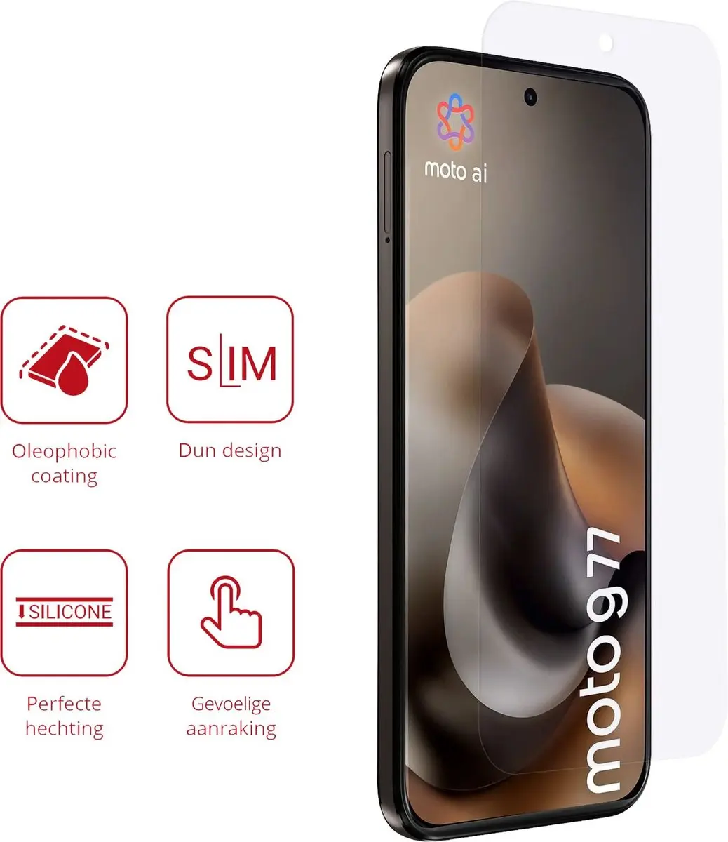 Rosso Screen Protector Motorola Moto G77 - 2 Stuks