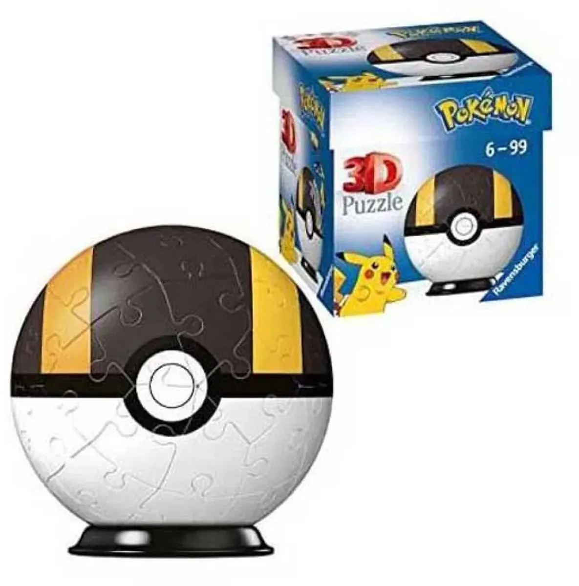 Ravensburger 3D Puzzel Pokémon Pokéball - 54 Stuks - Zwart/Wit