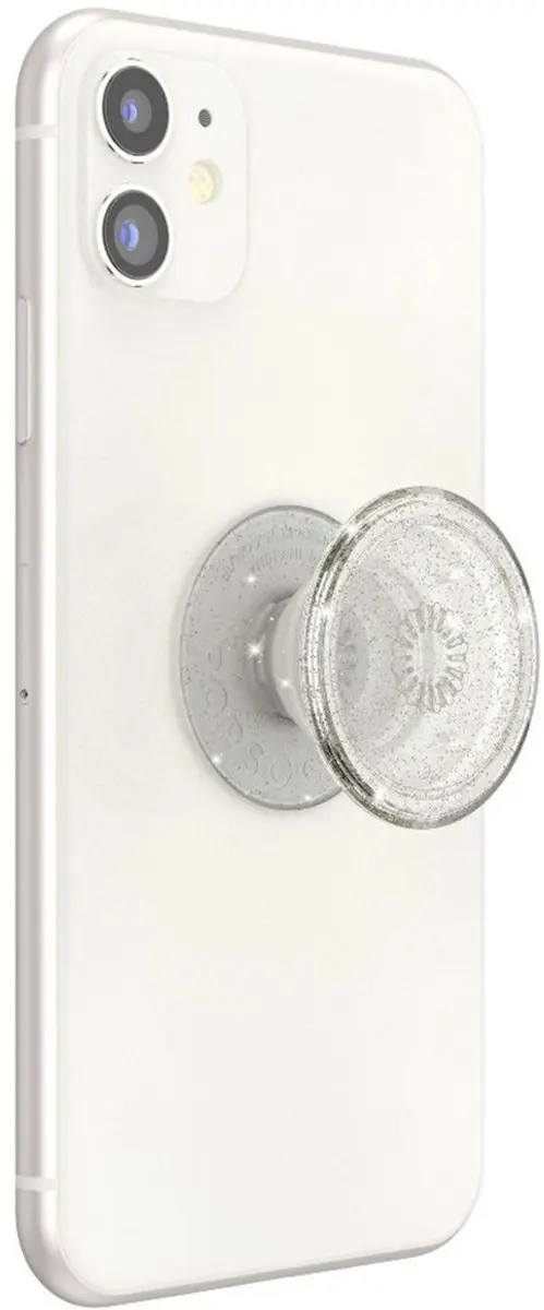 PopSockets PopGrip 805149 - Transparant Glitter Zilver