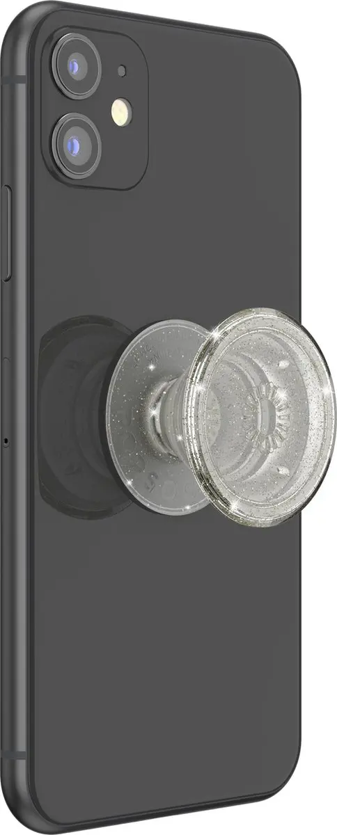 PopSockets PopGrip 805149 - Transparant Glitter Zilver - afbeelding 6 van 6