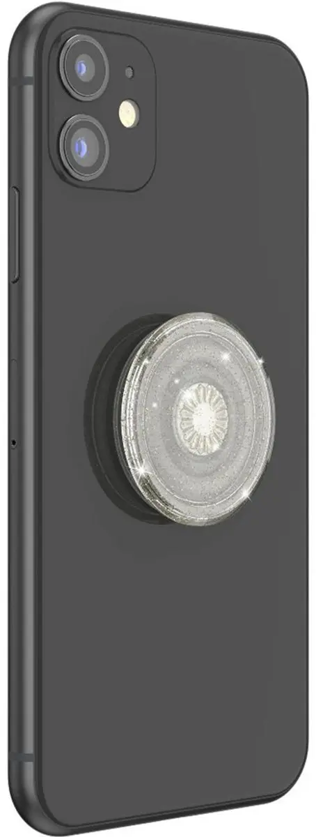 PopSockets PopGrip 805149 - Transparant Glitter Zilver