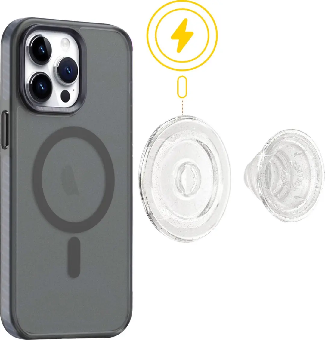 PopSockets PopGrip MagSafe Round 806866 - Transparant - afbeelding 6 van 6