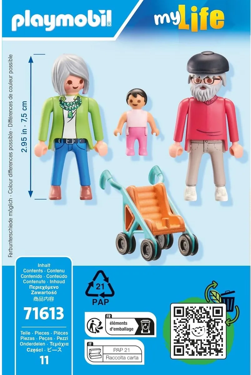 Playmobil My Life Grootouders met baby 71613 - Multicolor