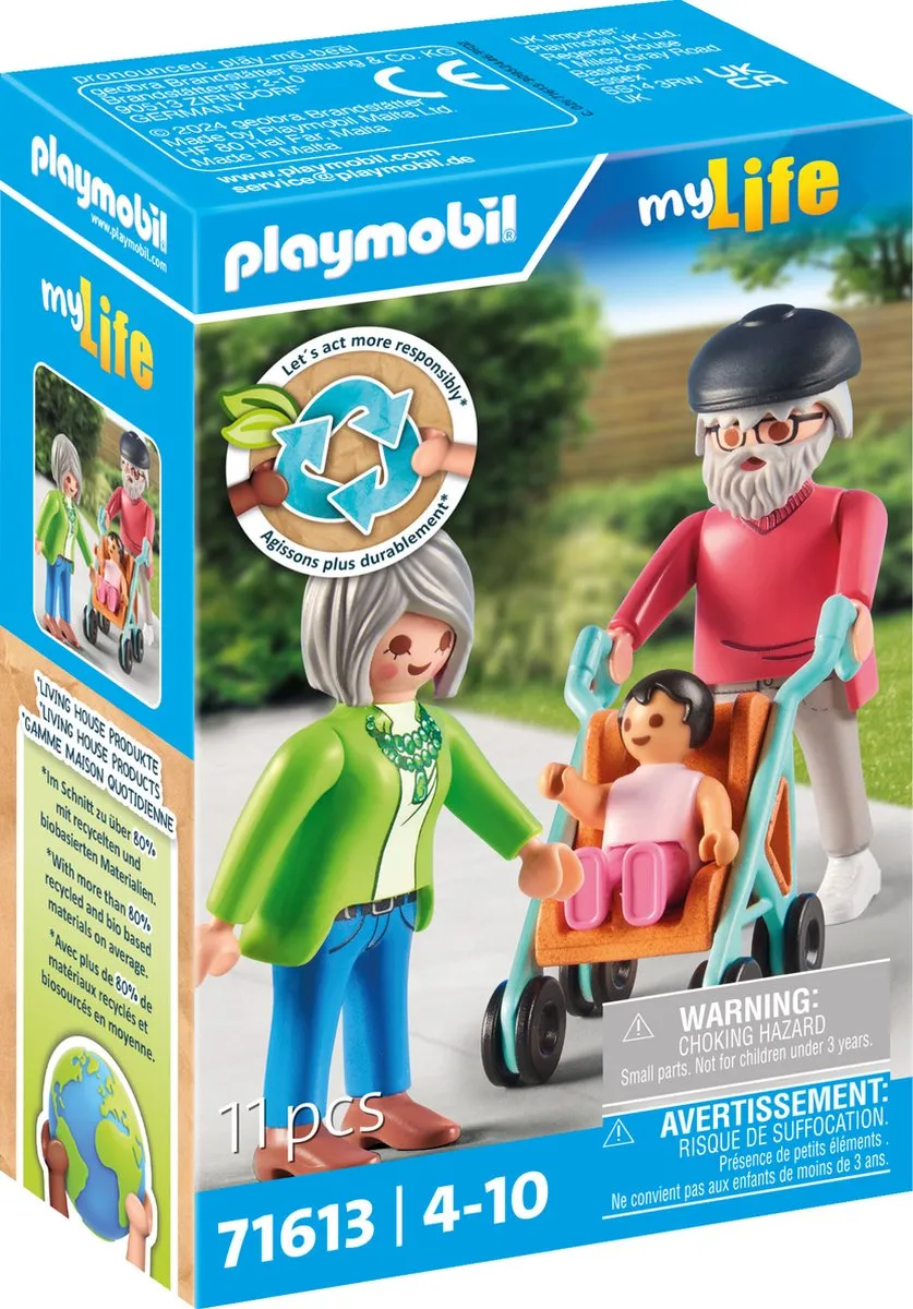 Playmobil My Life Grootouders met baby 71613 - Multicolor