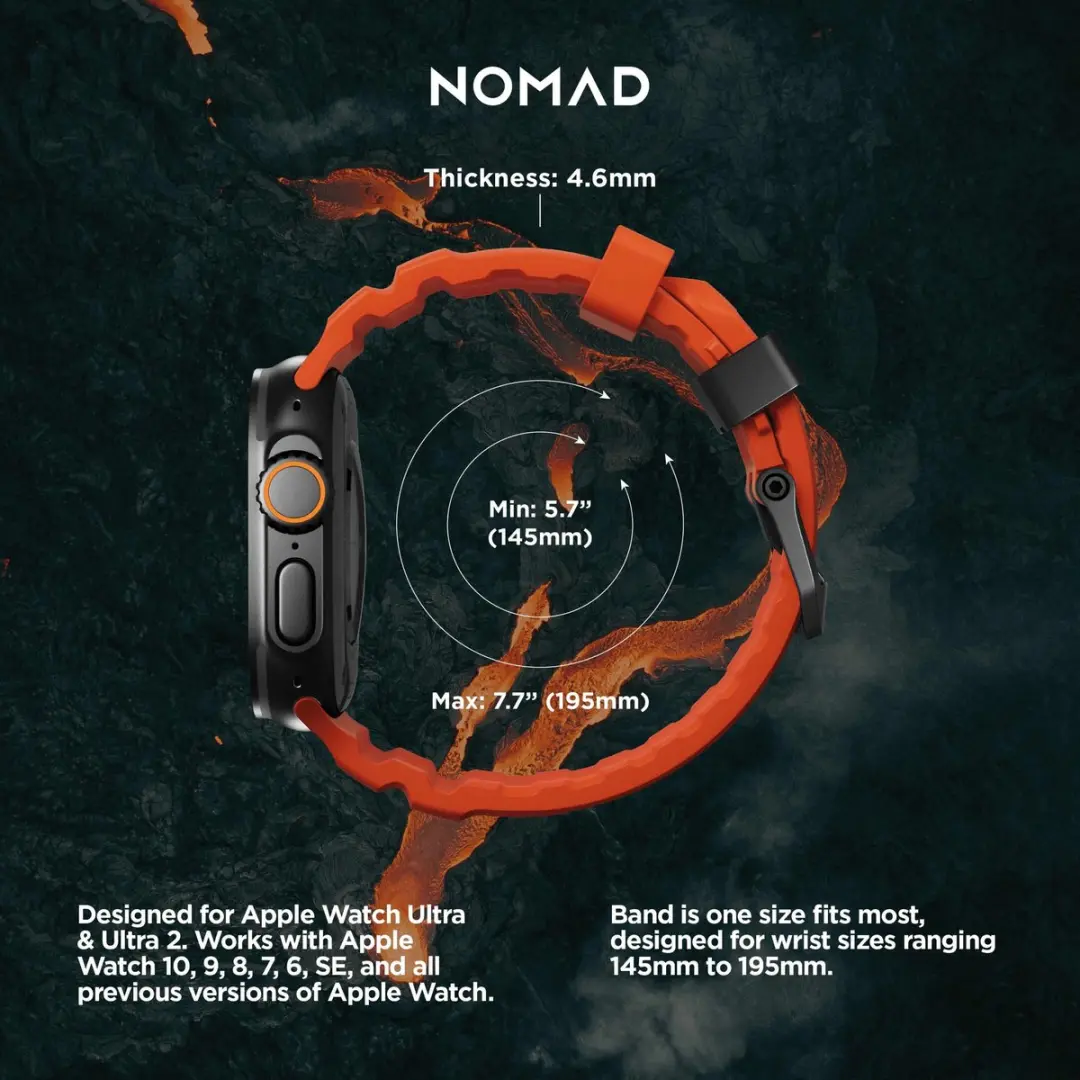 Nomad Rocky Point Horlogeband - Oranje - 45/46/49mm