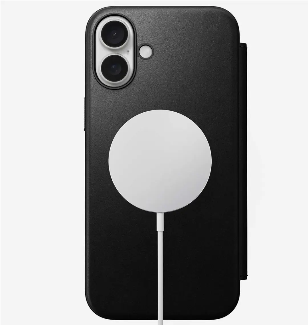 NOMAD Modern Lederen Folio iPhone 17 NM014216858 - 3 Pasjes - Zwart - afbeelding 4 van 6