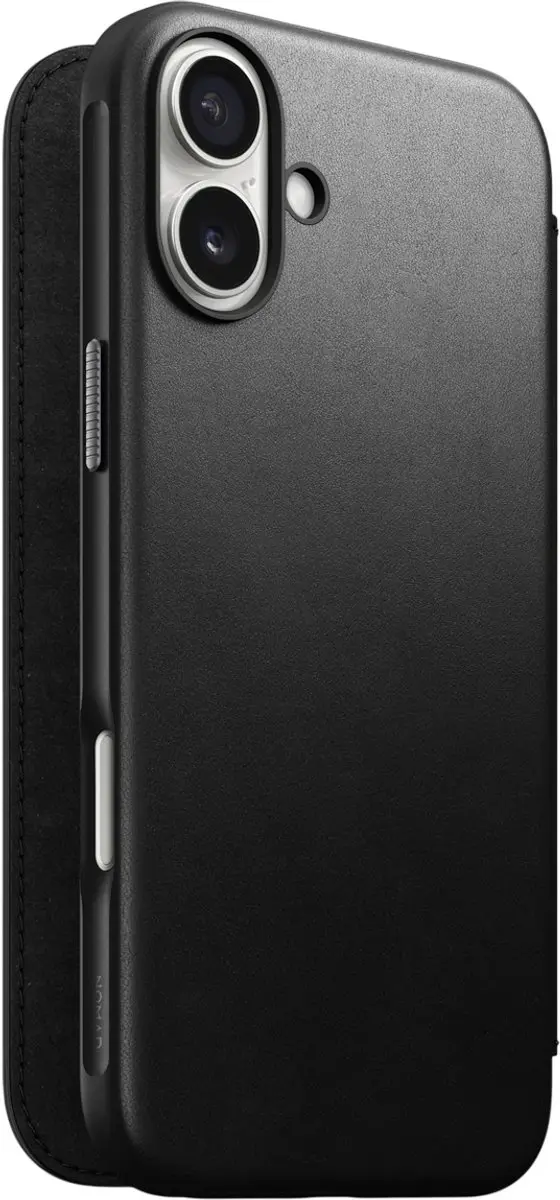 NOMAD Modern Lederen Folio iPhone 17 NM014216858 - 3 Pasjes - Zwart - afbeelding 2 van 6