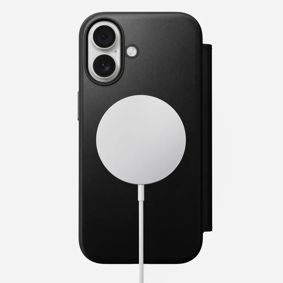NOMAD Modern Lederen Folio iPhone 17 NM014216858 - 3 Pasjes - Zwart - afbeelding 3 van 6