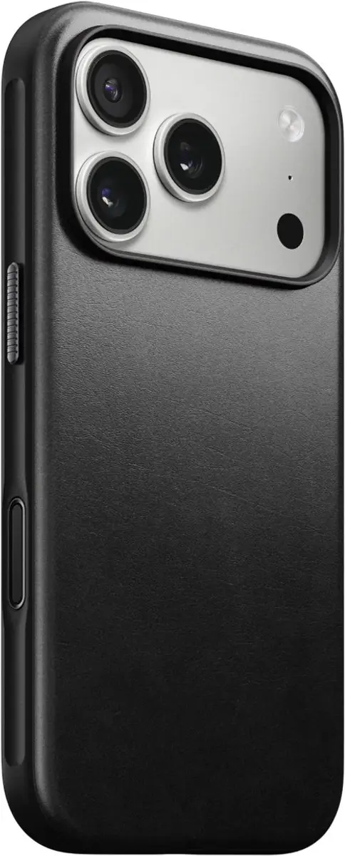NOMAD Horween Lederen Hoesje iPhone 17 Pro NM014308858 - Zwart