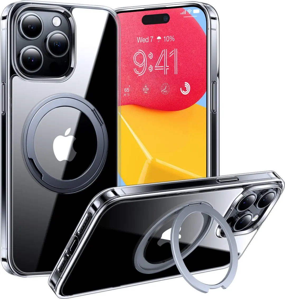Torras UPro Ostand Pro Hoesje iPhone 15 - Transparant - X00FX0309