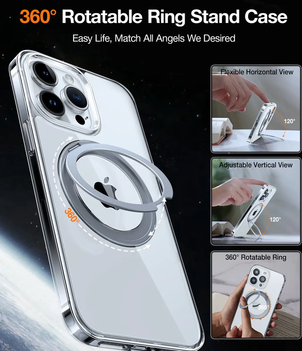 Torras UPro Ostand Pro Hoesje iPhone 15 - Transparant - X00FX0309