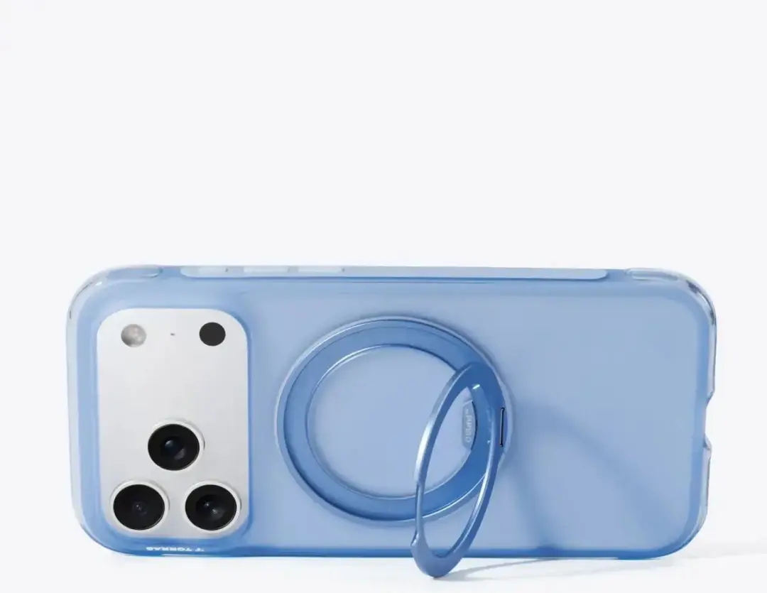 Torras Ostand O3 Air Spin Hoesje iPhone 17 Pro - Blauw