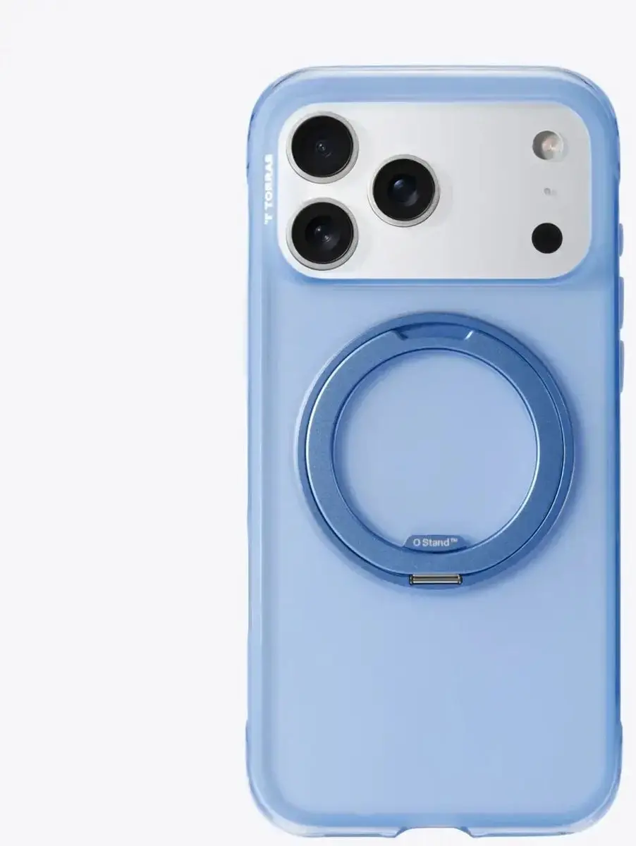 Torras Ostand O3 Air Spin Hoesje iPhone 17 Pro - Blauw