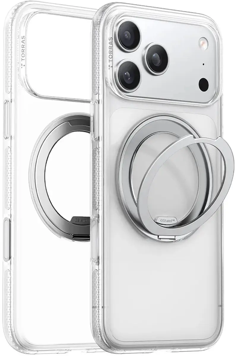 Torras Ostand R Fitness MagSafe hoesje iPhone 17 Pro - Transparant - afbeelding 2 van 6