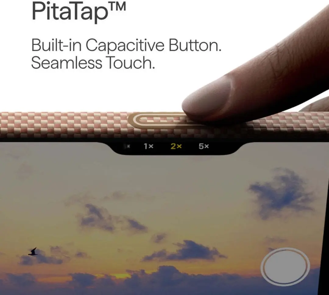 Pitaka Ultra-Slim Hoesje iPhone Air - 600D Aramidevezel - Golden Glint