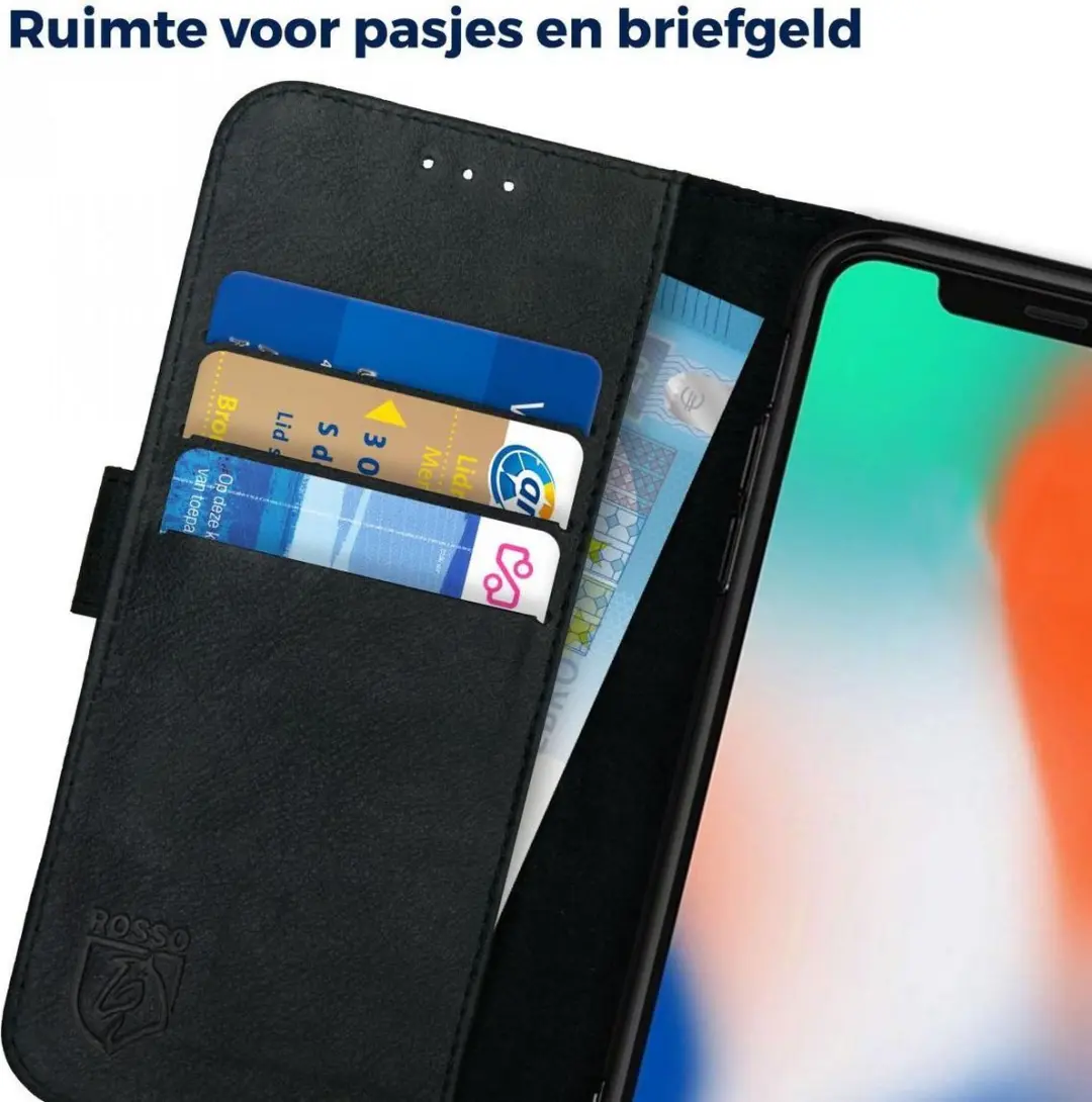 Rosso Deluxe Book Case iPhone 11 Pro - 3 Pasjes - Zwart