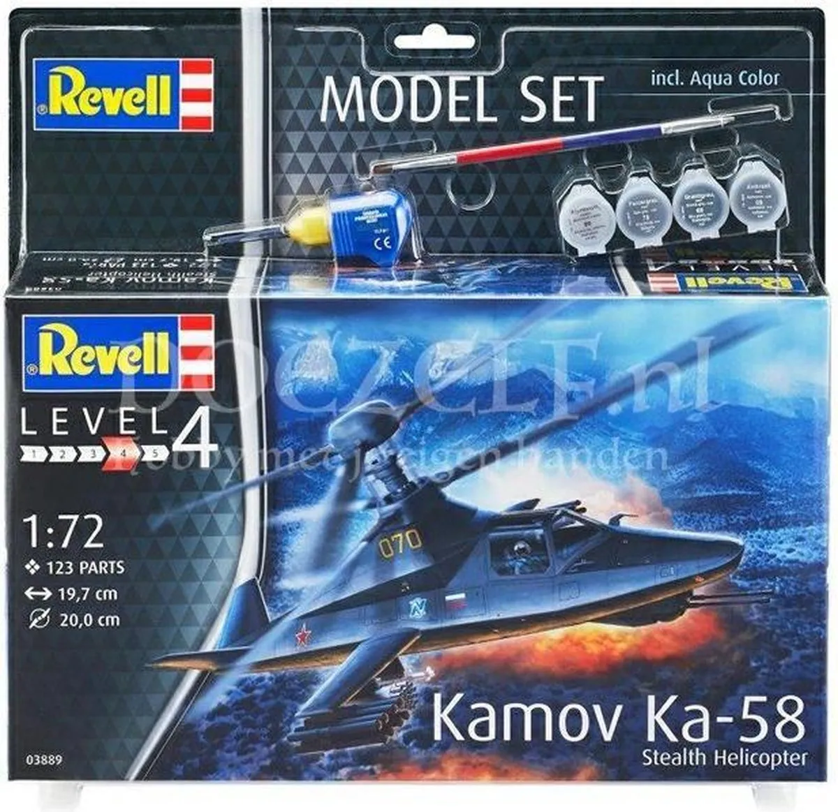 Revell Kamov Ka-58 Modelbouwpakket 1:72 - 123 Onderdelen - Grijs
