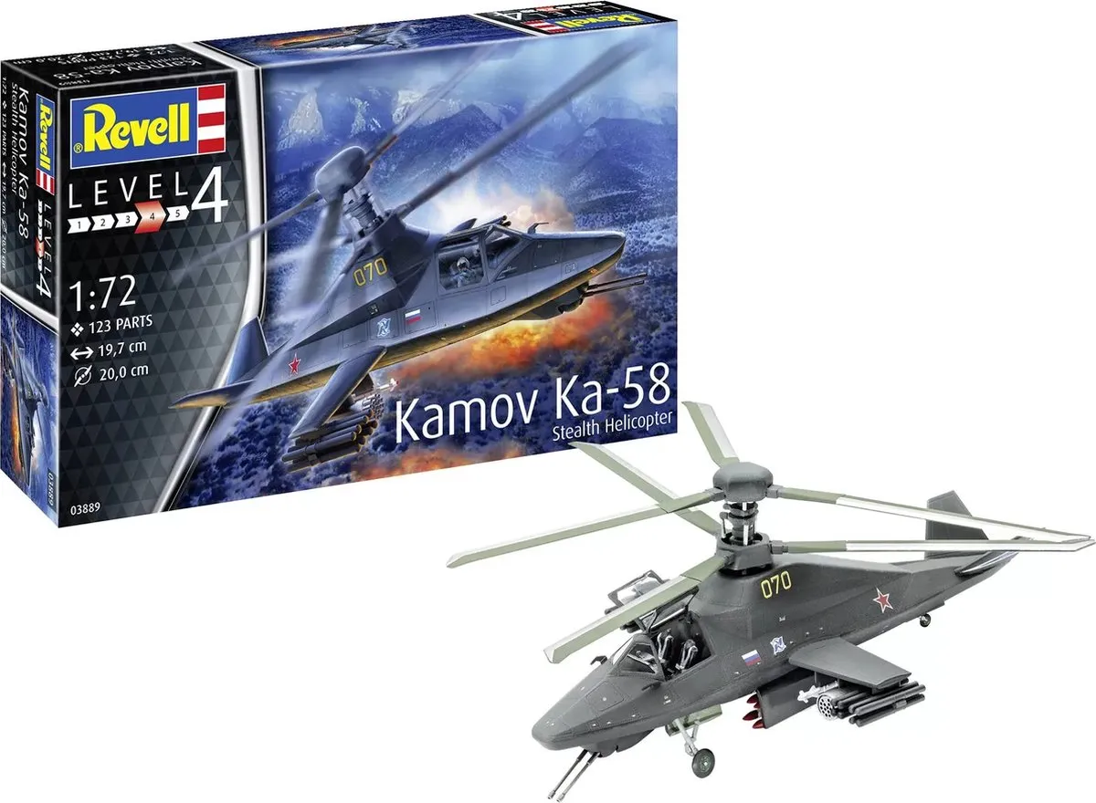 Revell Kamov Ka-58 Modelbouwpakket 1:72 - 123 Onderdelen - Grijs