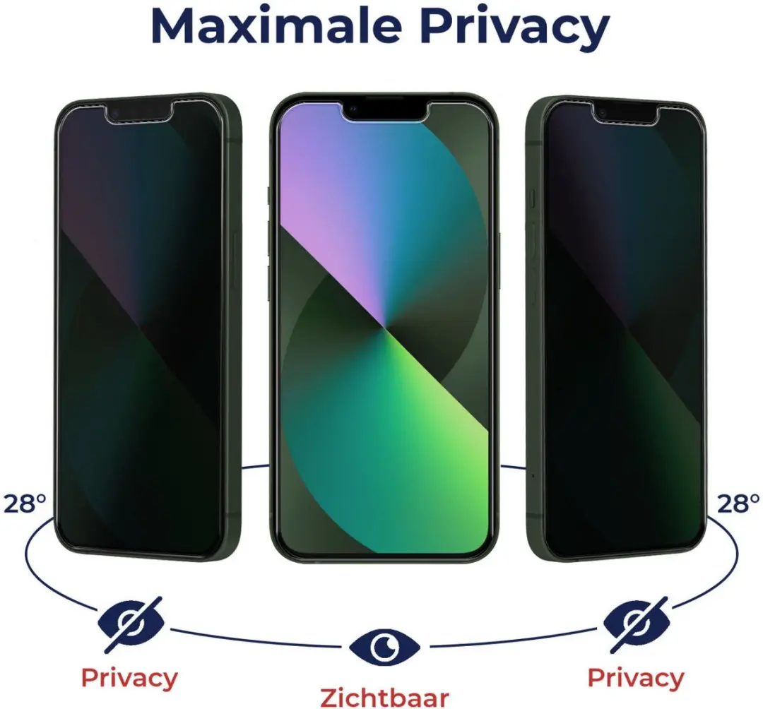Rosso 9H Privacy Screen Protector iPhone 14 Plus - Gehard Glas