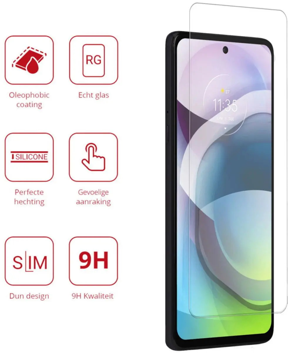 Rosso 9H Tempered Glass Moto G 5G - Schermbeschermer