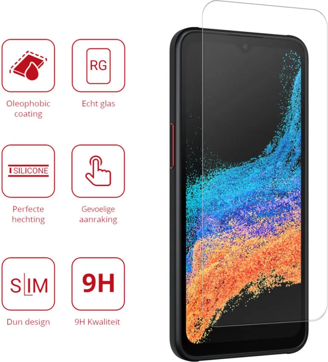 Rosso 9H Tempered Glass Screen Protector Samsung Galaxy Xcover 6 Pro