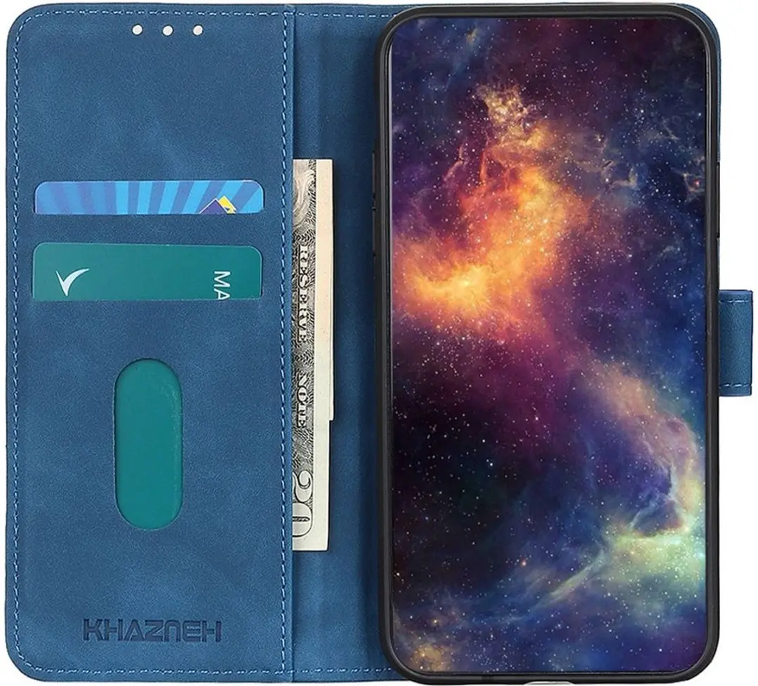 Khazneh OnePlus Nord CE 3 Lite Hoesje Retro Wallet Blauw