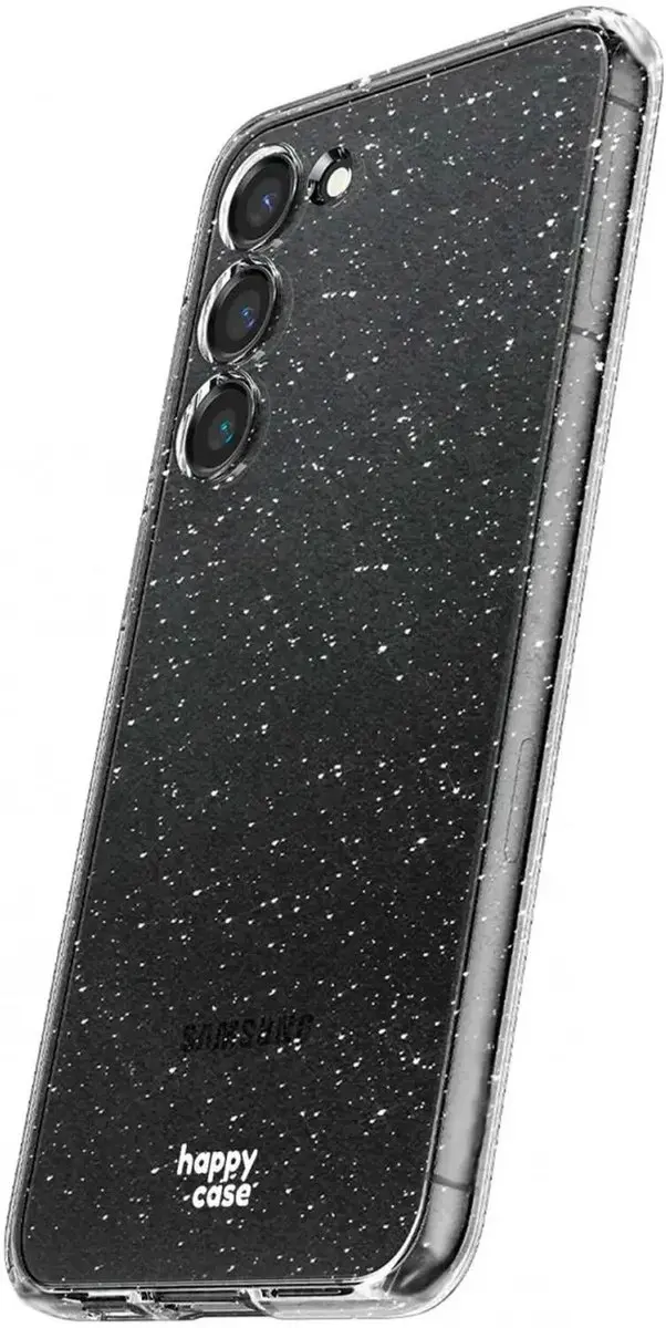 HappyCase Hoesje Samsung Galaxy S24 Glitter - Transparant