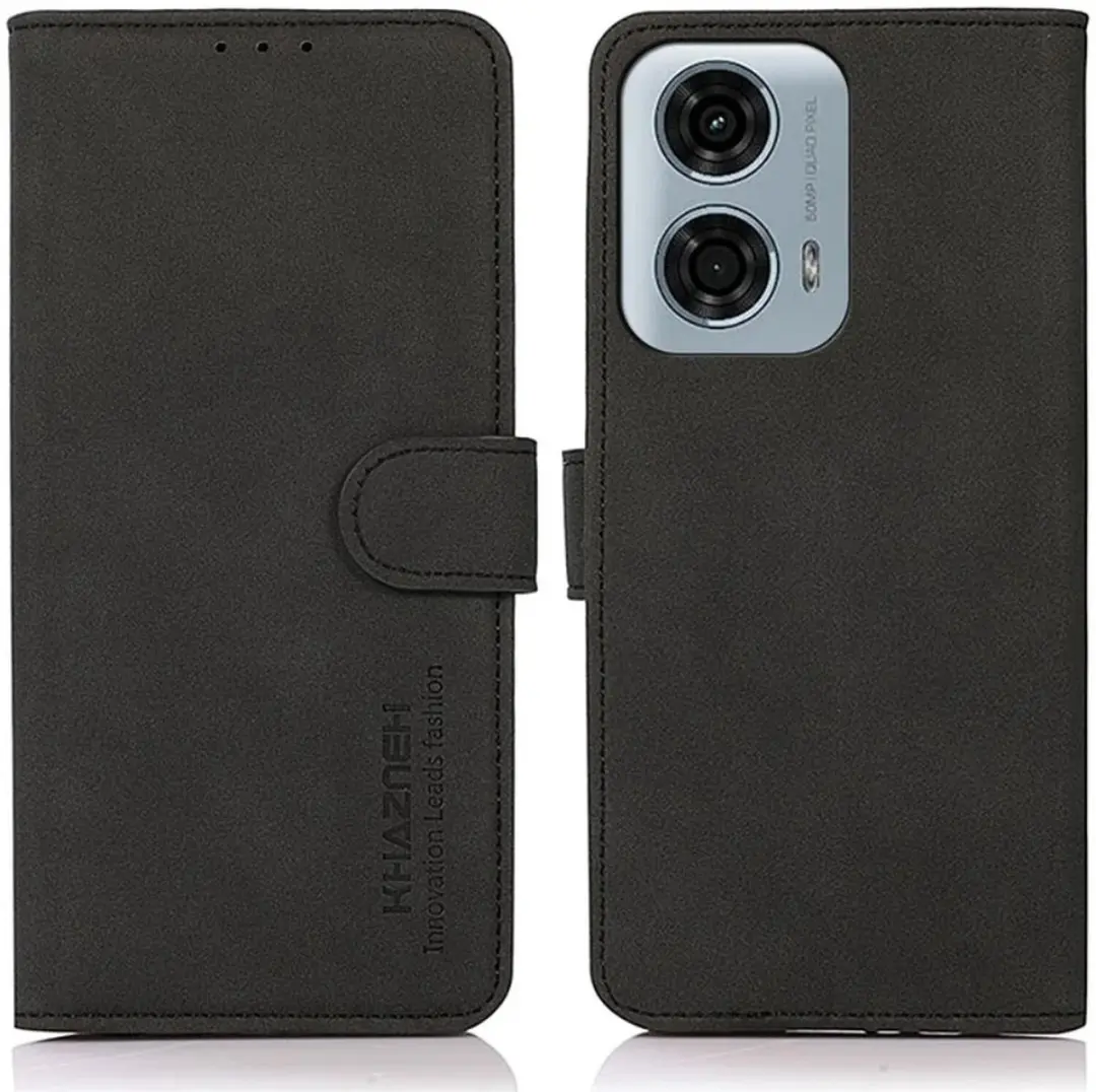 Khazneh Hoesje Motorola Moto G24 Power - Zwart