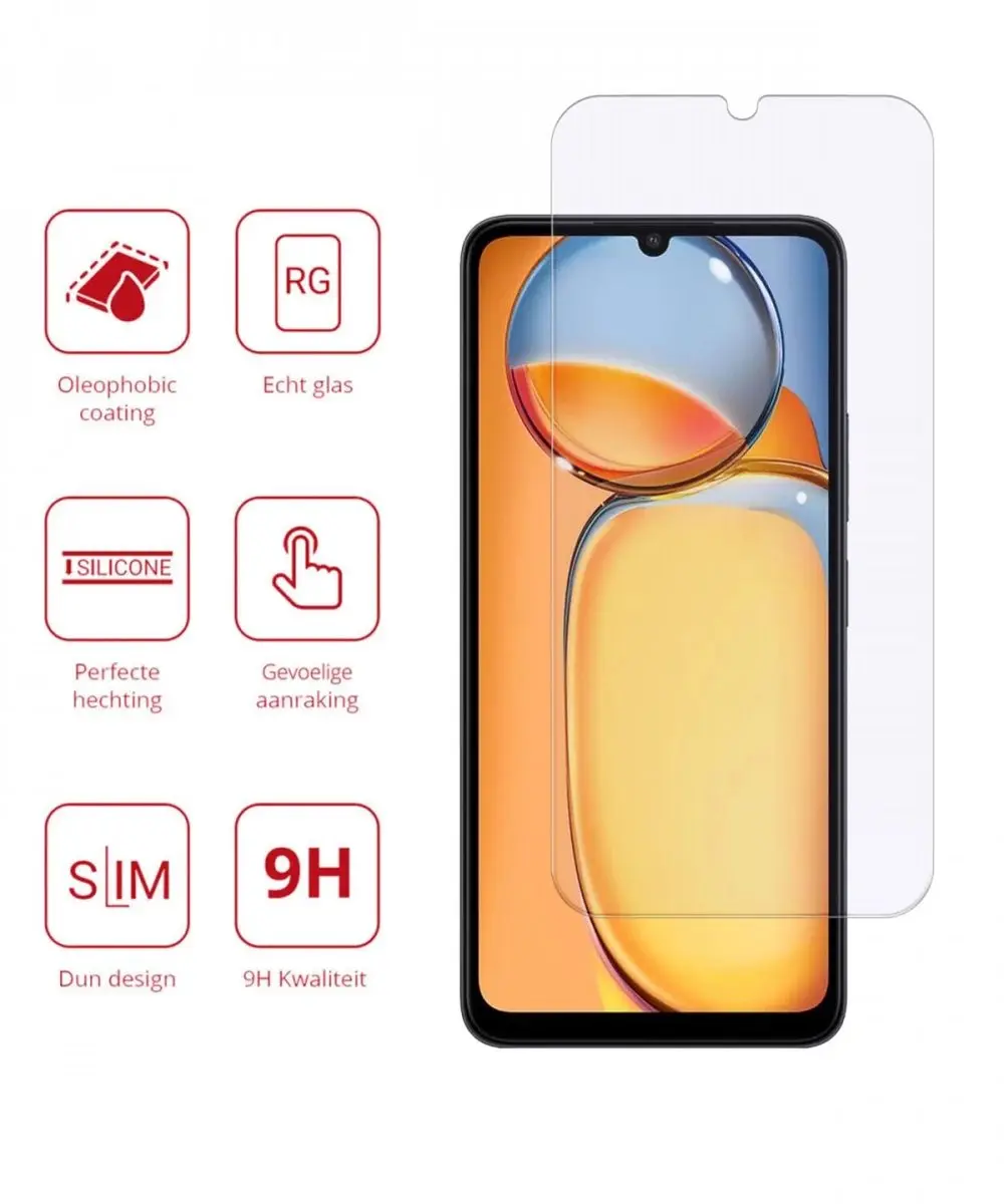 Rosso 9H Tempered Glass Screen Protector Xiaomi Poco C65 - 1 Stuk