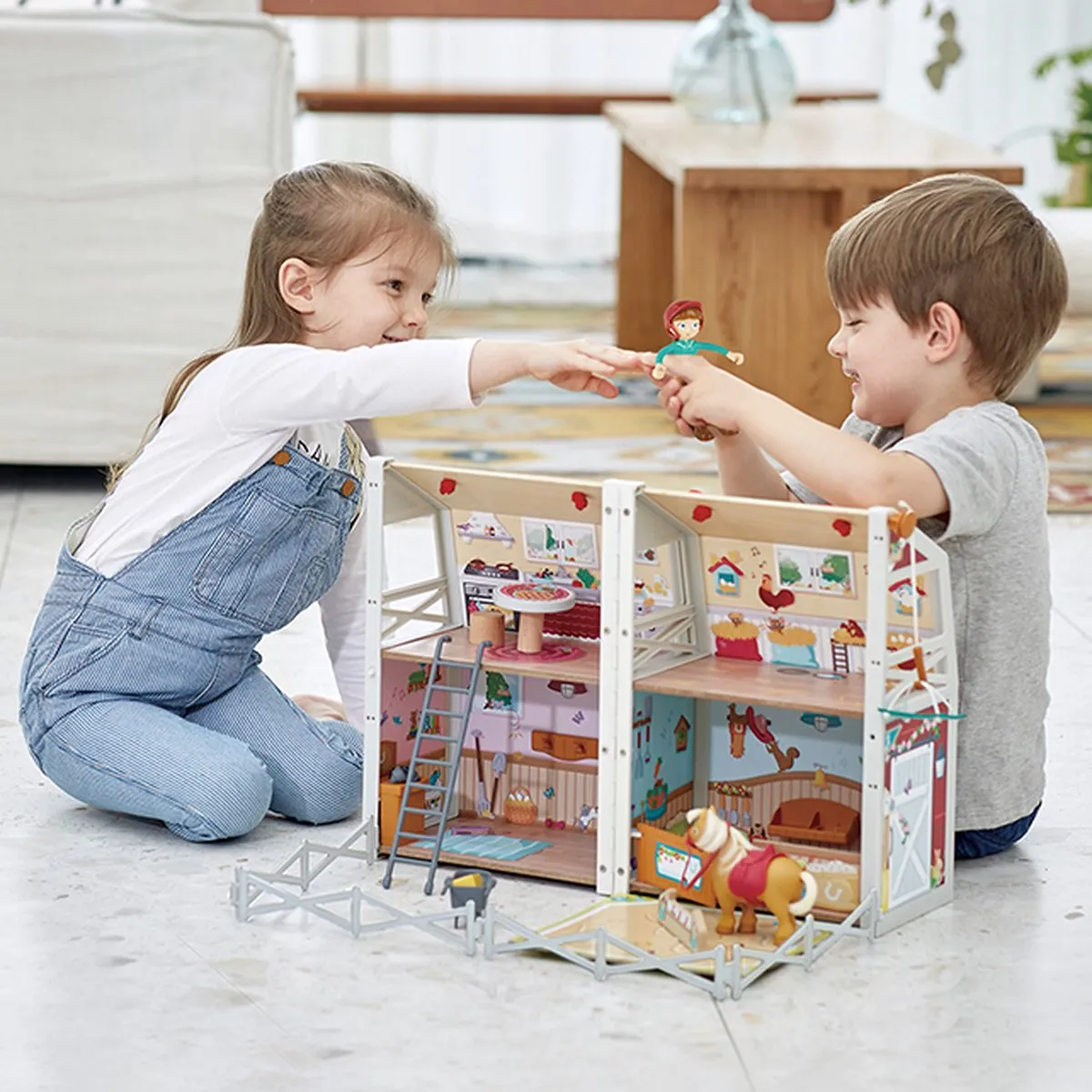 Hape Ponyhof Poppenhuispop - Veelkleurig