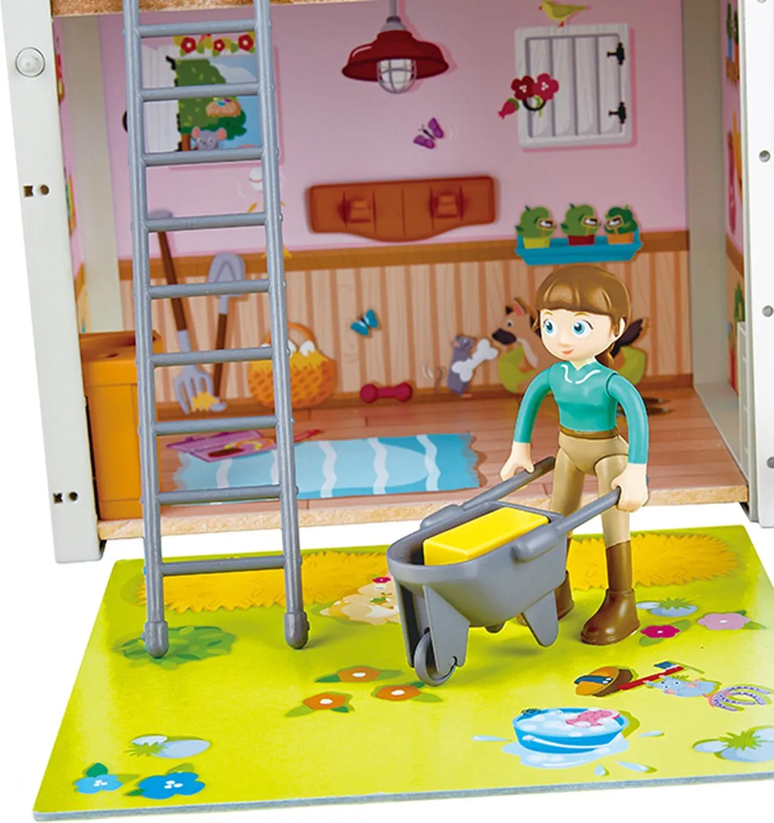 Hape Ponyhof Poppenhuispop - Veelkleurig