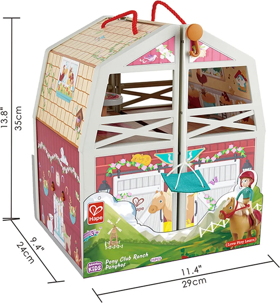 Hape Ponyhof Poppenhuispop - Veelkleurig