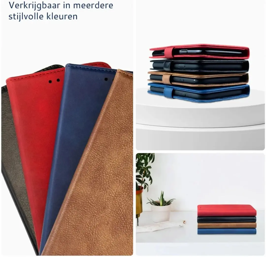 Rosso Element Wallet Book Case 193553 - iPhone 16 Pro Max - 3 Pasjes - Zwart