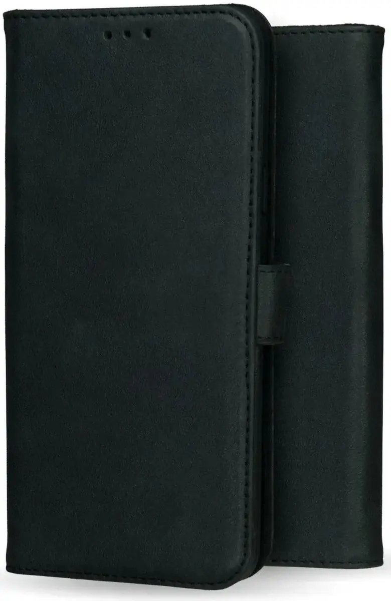 Rosso Deluxe Echt Leer Hoesje iPhone 16 - 3 Pasjes - Zwart