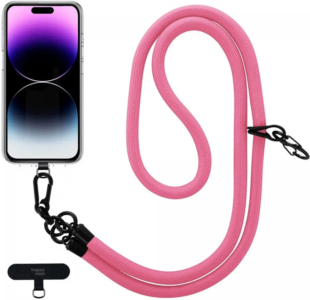 HappyCase Telefoonkoord Roze 120cm - afbeelding 6 van 6