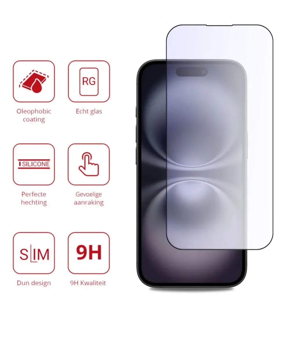 Rosso Anti-Blue Light Tempered Glass iPhone 16 - Blauw lichtfilter