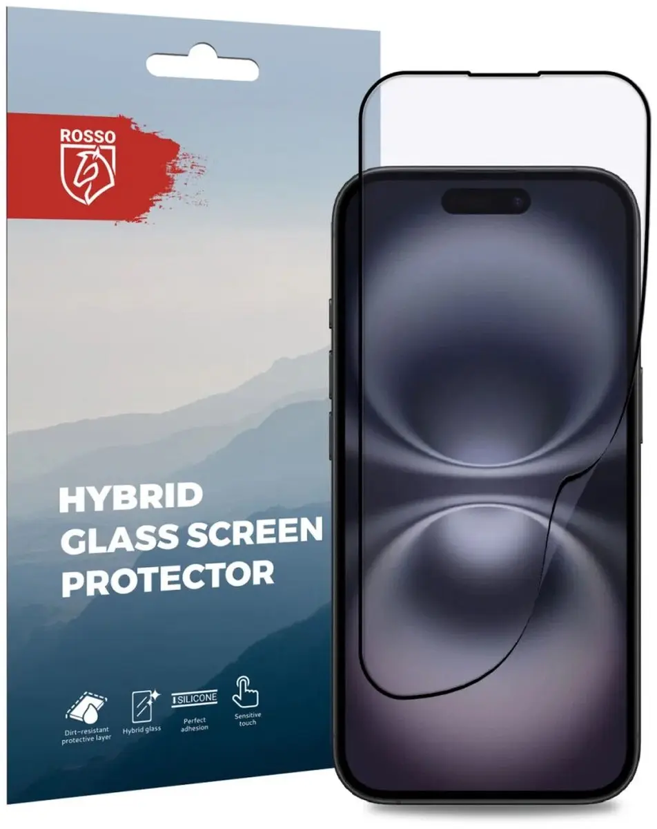 Rosso Hybrid Glass Geschikt voor Apple iPhone 16