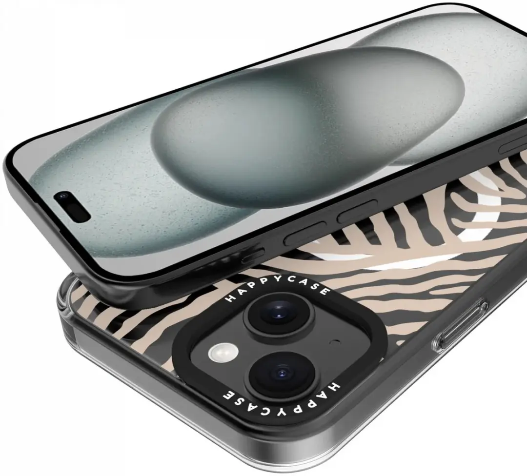 HappyCase Joy Hoesje iPhone 15 - MagSafe - Safari Tiger Print