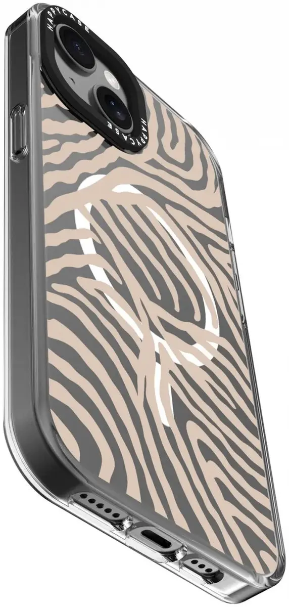 HappyCase Joy Hoesje iPhone 15 - MagSafe - Safari Tiger Print