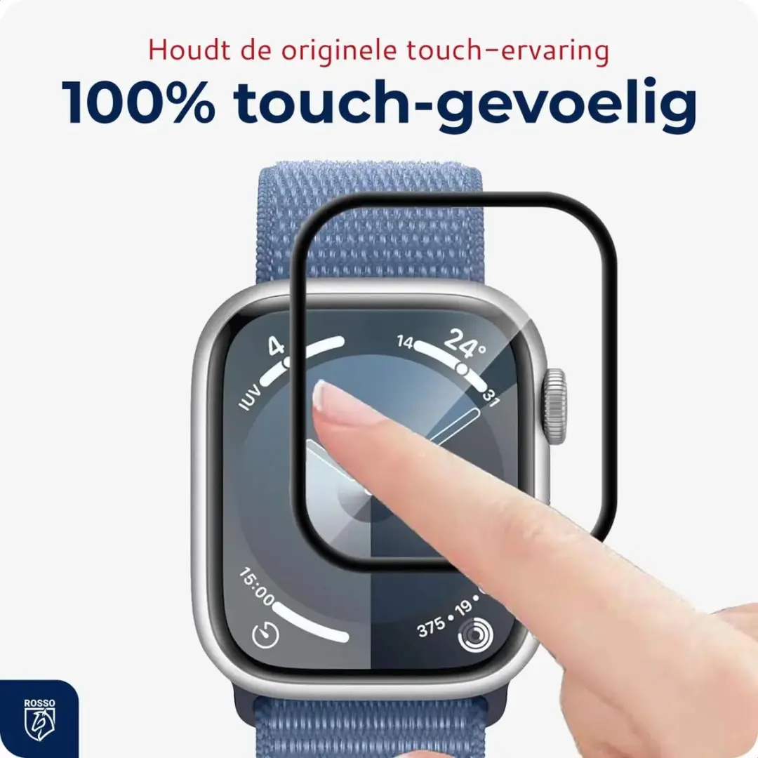 Rosso Hybrid Glass Apple Watch 41mm - PMMA Glas - 3 Stuks