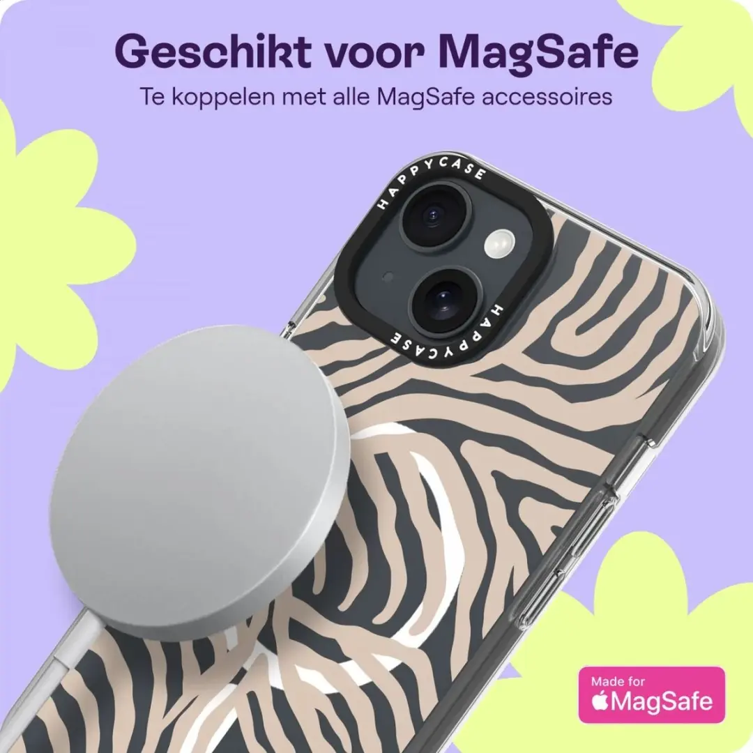 HappyCase Joy Hoesje iPhone 13/14/16e - MagSafe - Safari Tiger Print - afbeelding 6 van 6