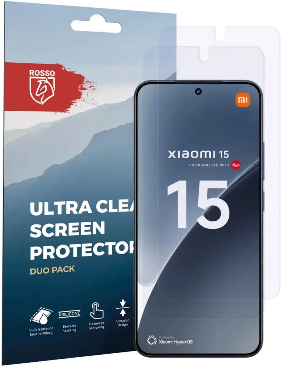 Rosso Screen Protector Xiaomi 15 - 2 Stuks - TPU Folie
