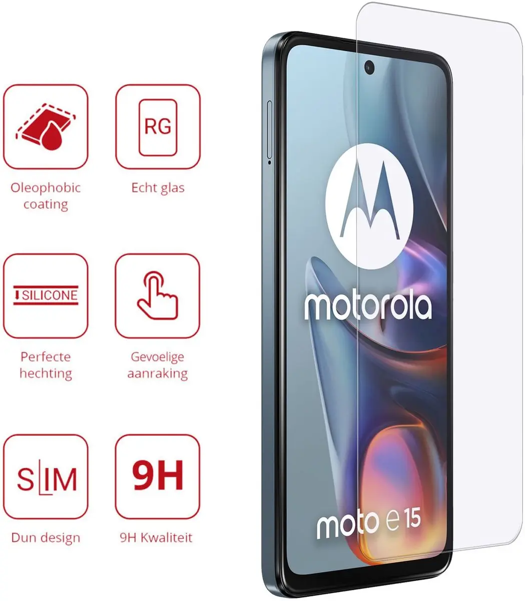 Rosso Screen Protector Motorola Moto E15 - 9H Tempered Glass